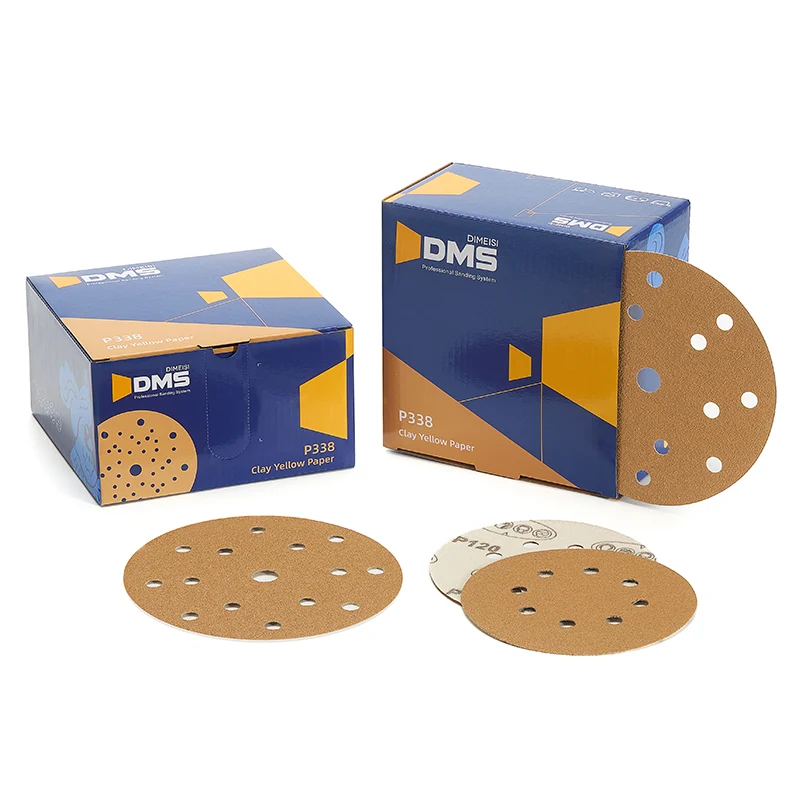 களிமண் மஞ்சள் மணர்த்துகள்கள் கொண்ட காகிதம்